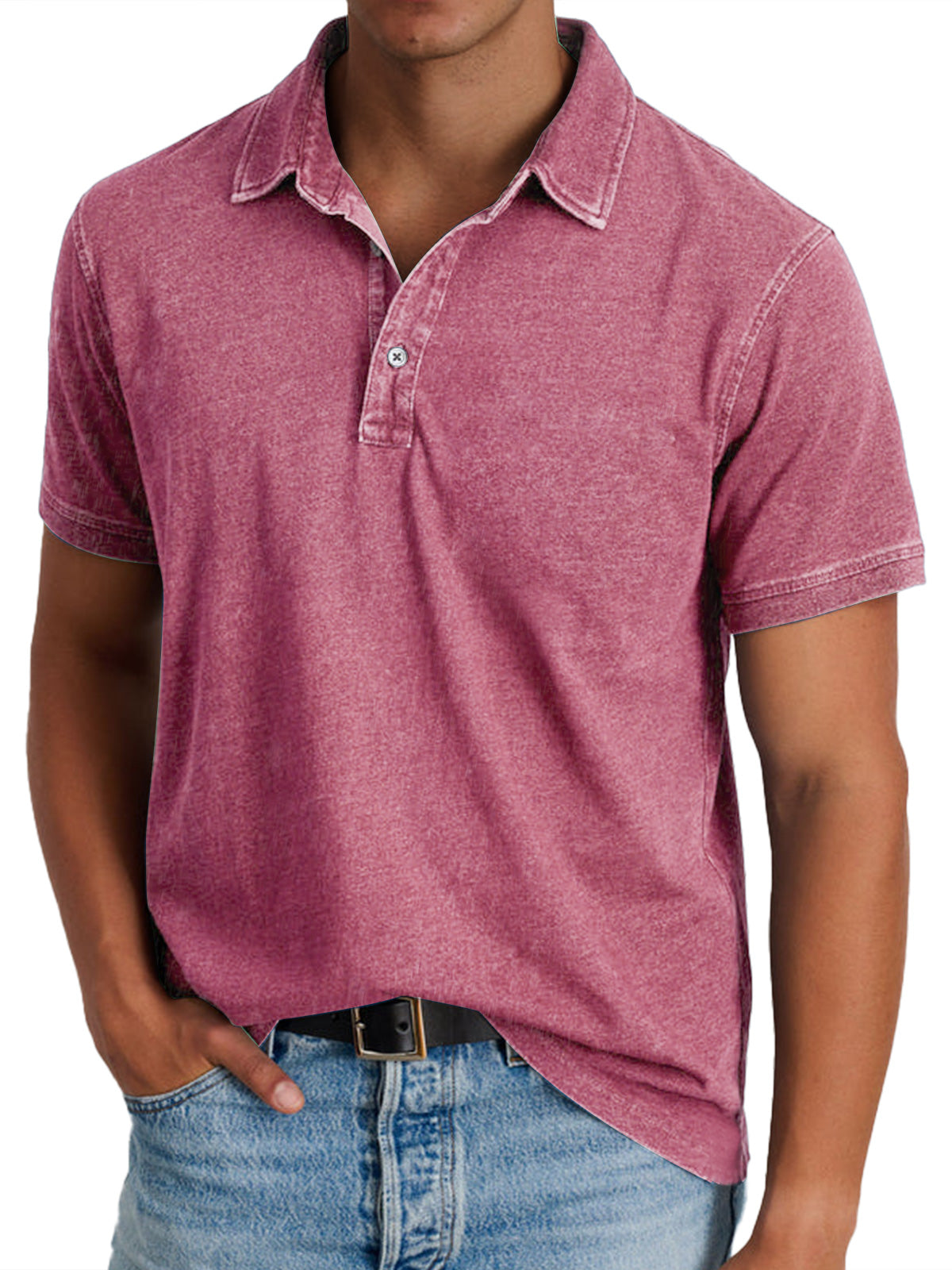 Men's Classic Polo with Button Placket