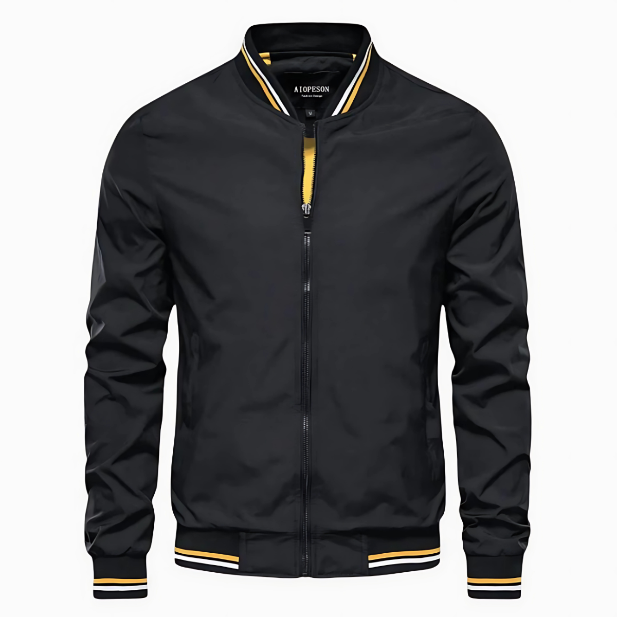 Kenneth™ | Classic Striped Trim Bomber Jacket