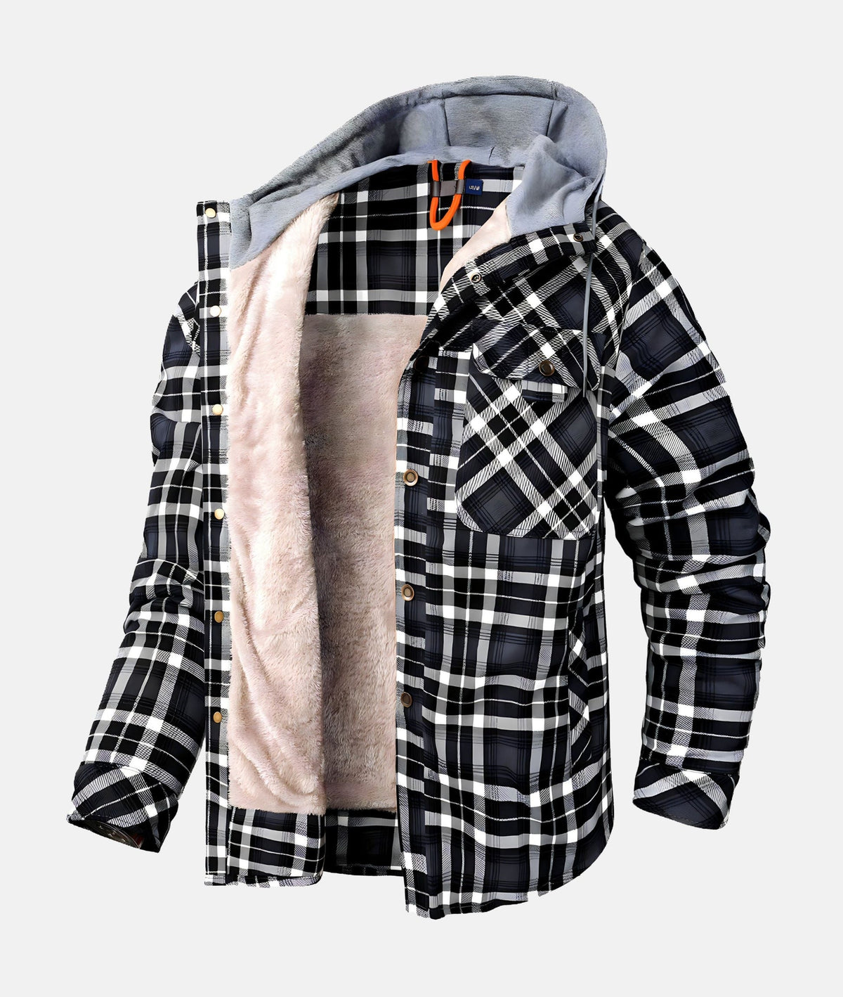 Dennis™ | Warm Sherpa-Lined Flannel Hooded Jacket