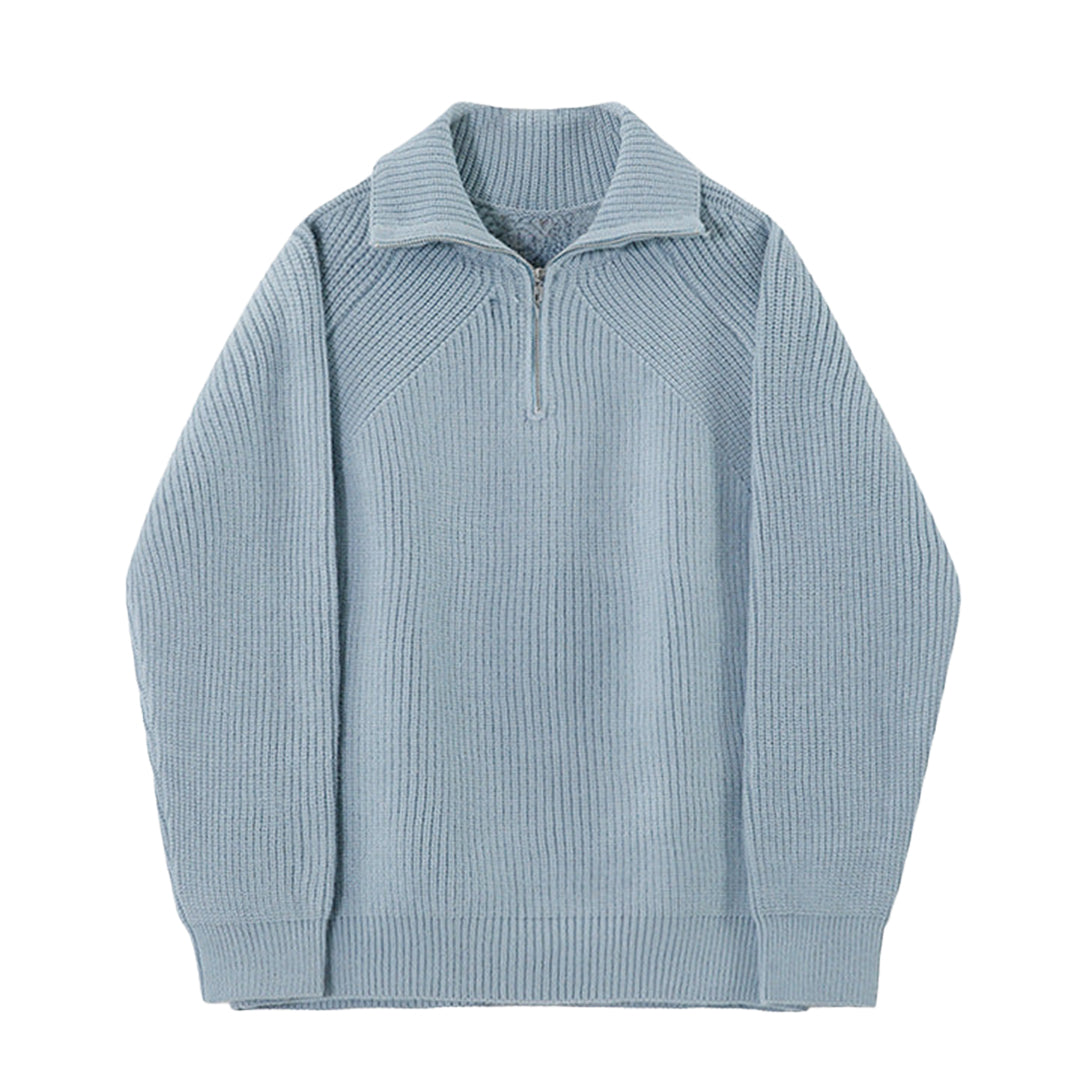 High-Neck Sweater (Sky Blue)