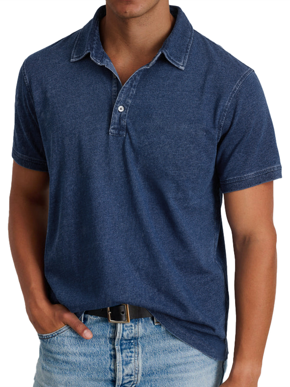 Men's Classic Polo with Button Placket