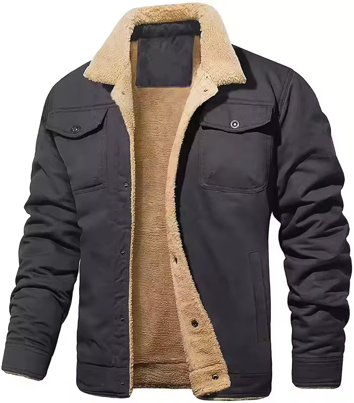 Cooper™ | Classic Warm Sherpa-Lined Trucker Jacket