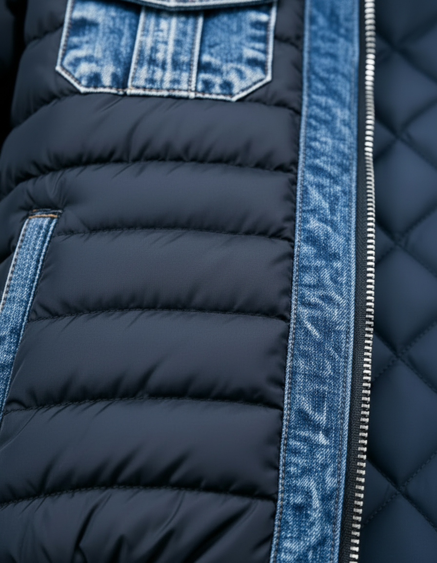 Quilted Denim Hybrid Jacket