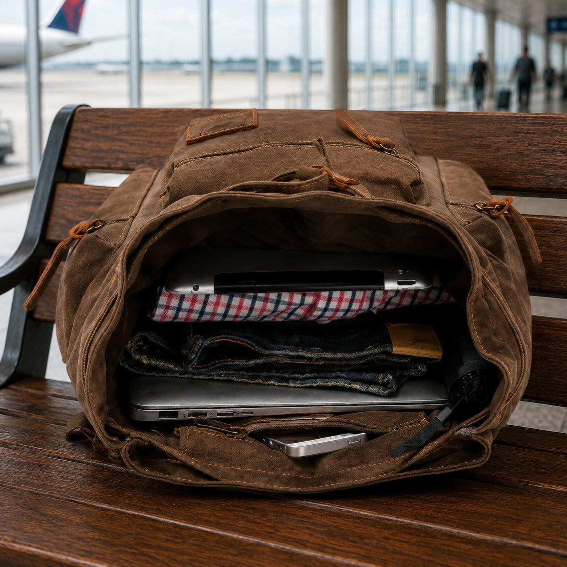 Rugged Multi-Pocket Travel Backpack