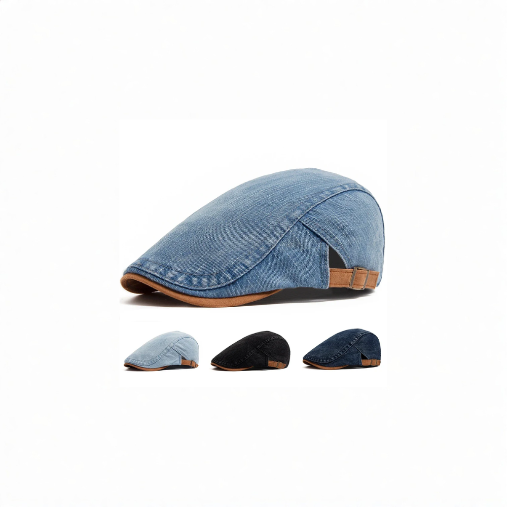 Denim Flat Cap