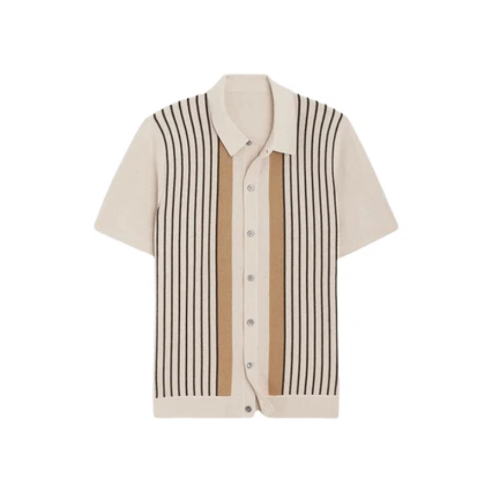 Button-Fastening Polo Shirt