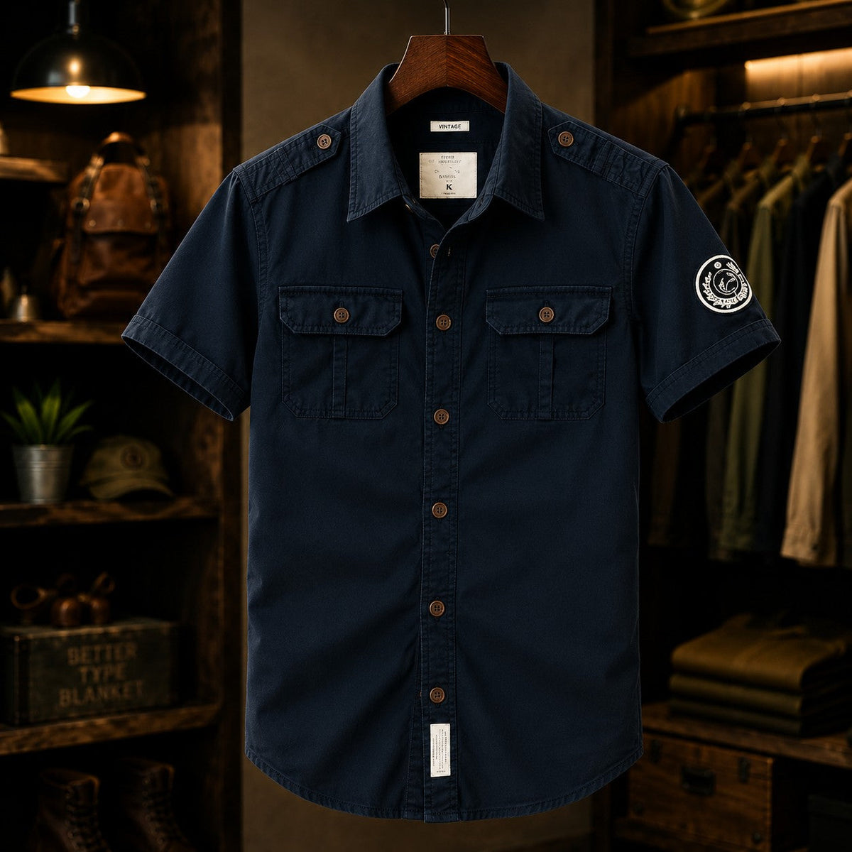 Short Sleeve Camo Utility Shirt