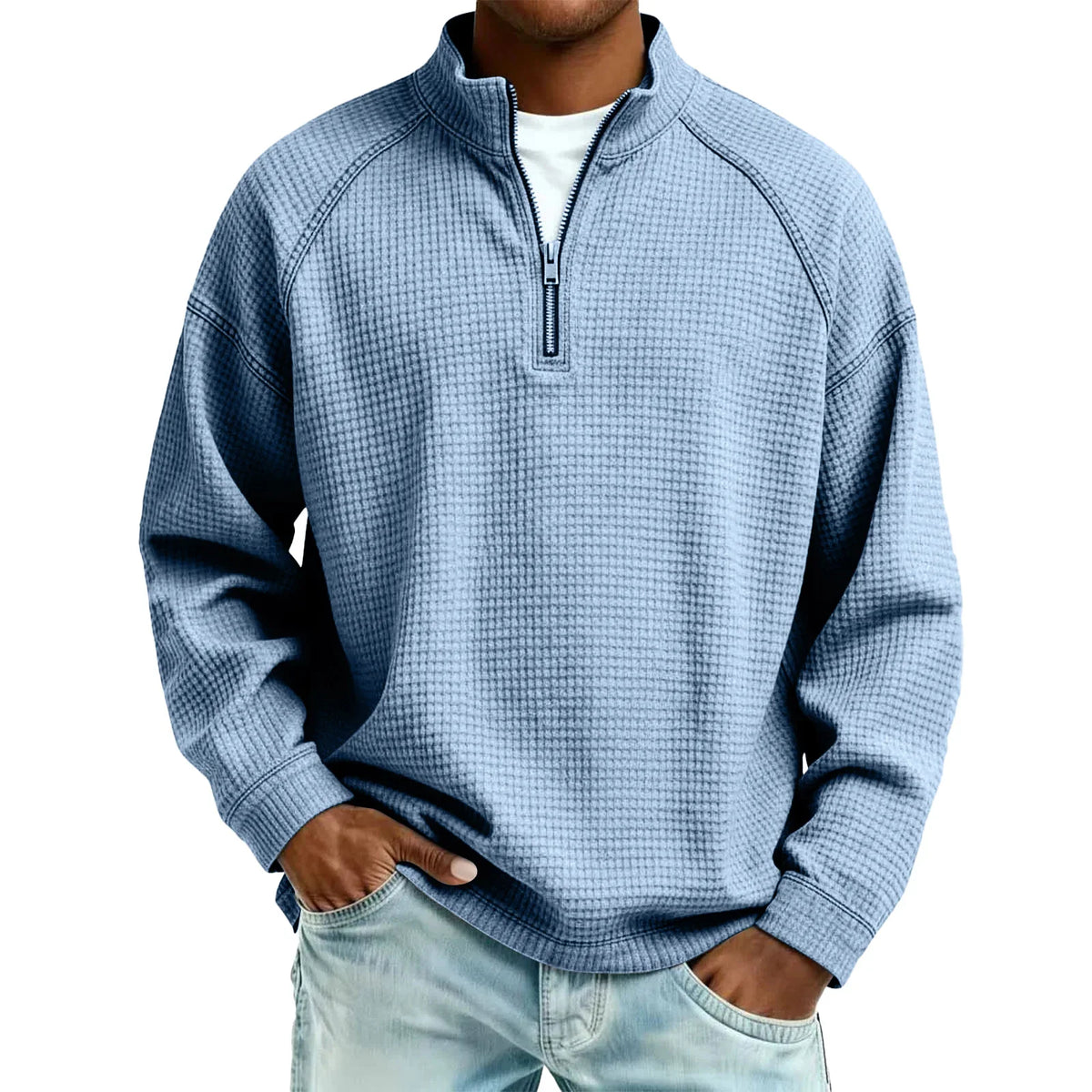 Waffle-Knit Men's Sweatshirt