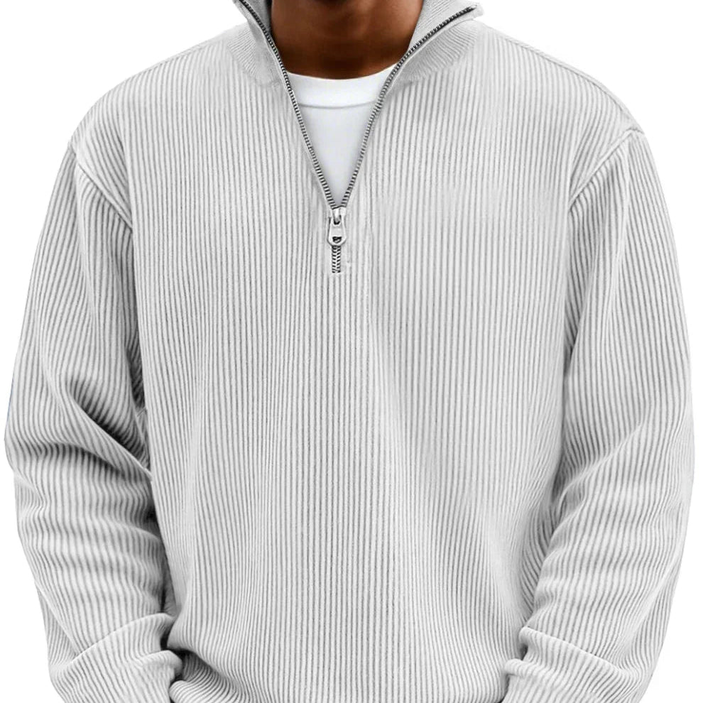 Men's Ribbed Half-Zip Pullover