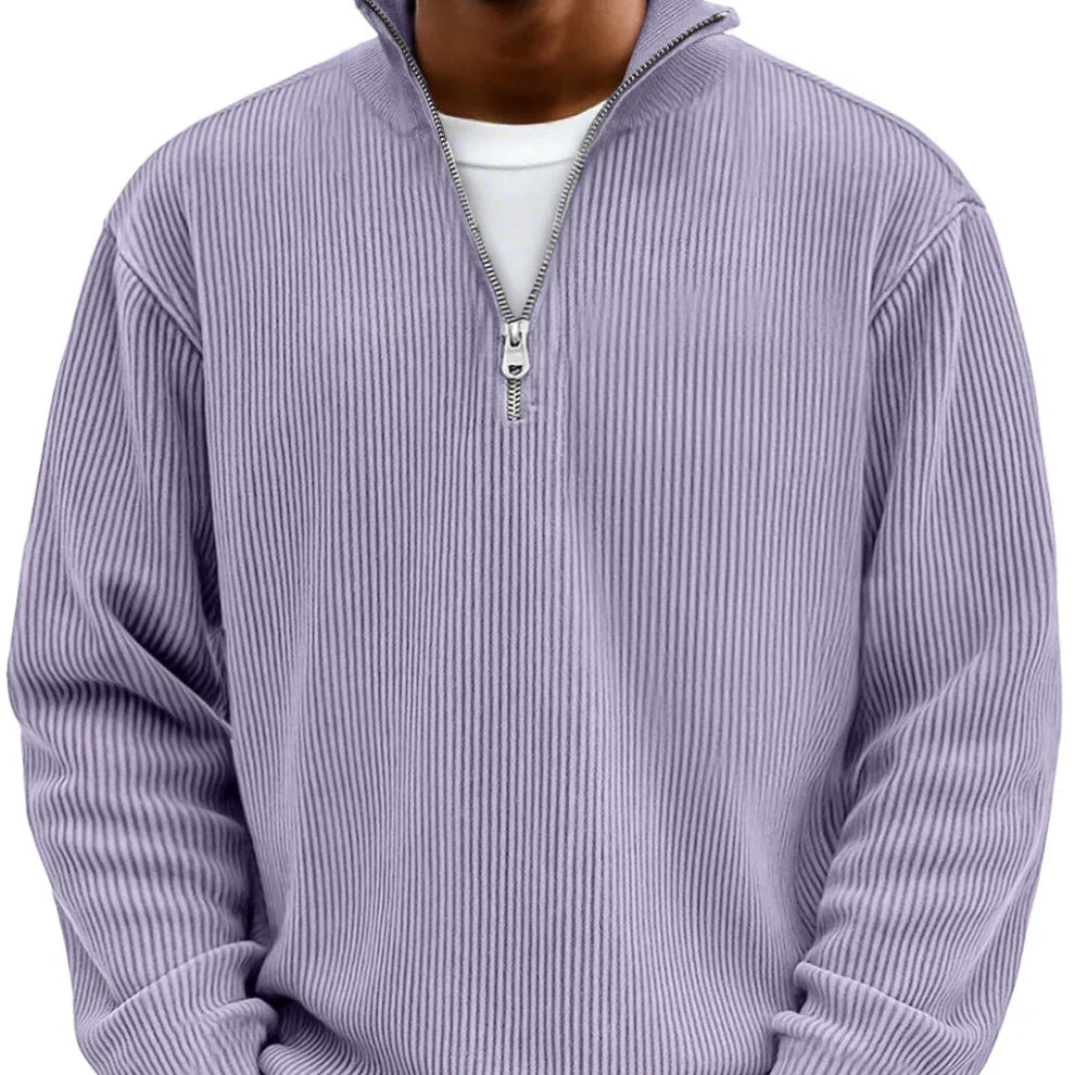 Men's Ribbed Half-Zip Pullover
