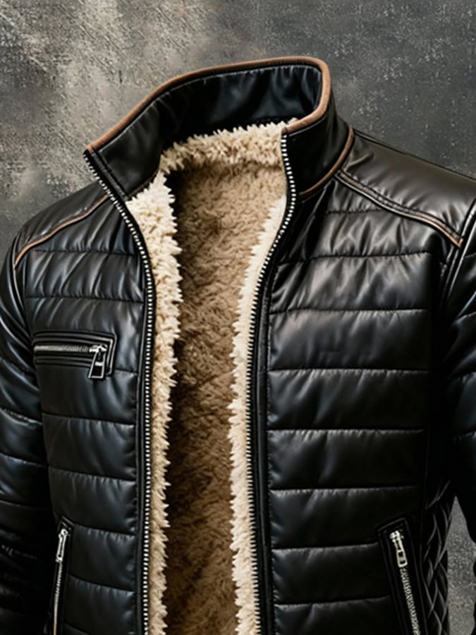 Veste raffinée à col montant