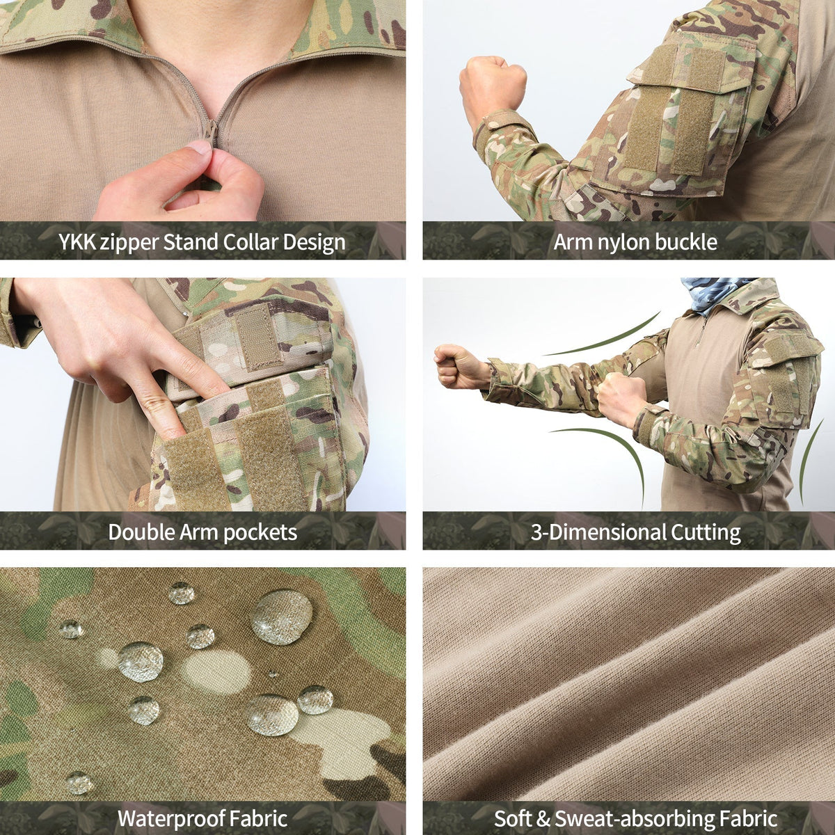 Chemise de combat tactique G3 avec poches