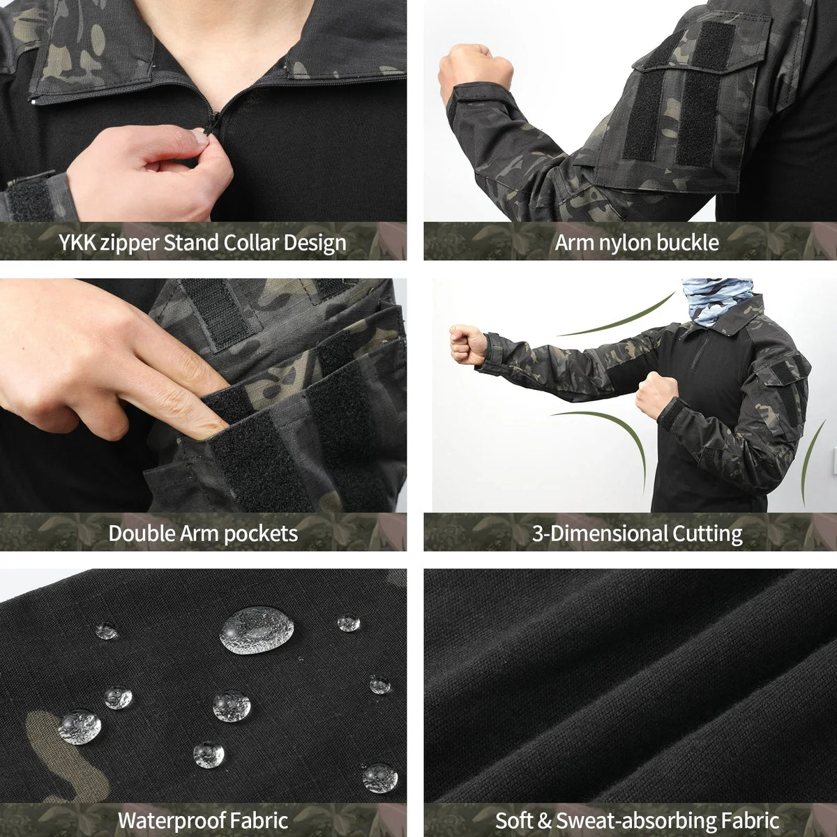Chemise de combat tactique G3 avec poches