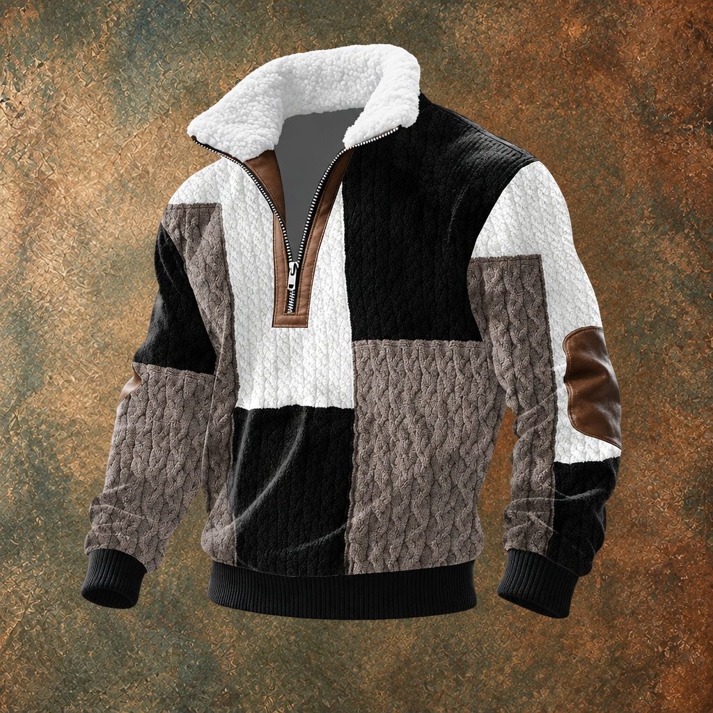 Blouson à capuchon zippé rétro pour hommes