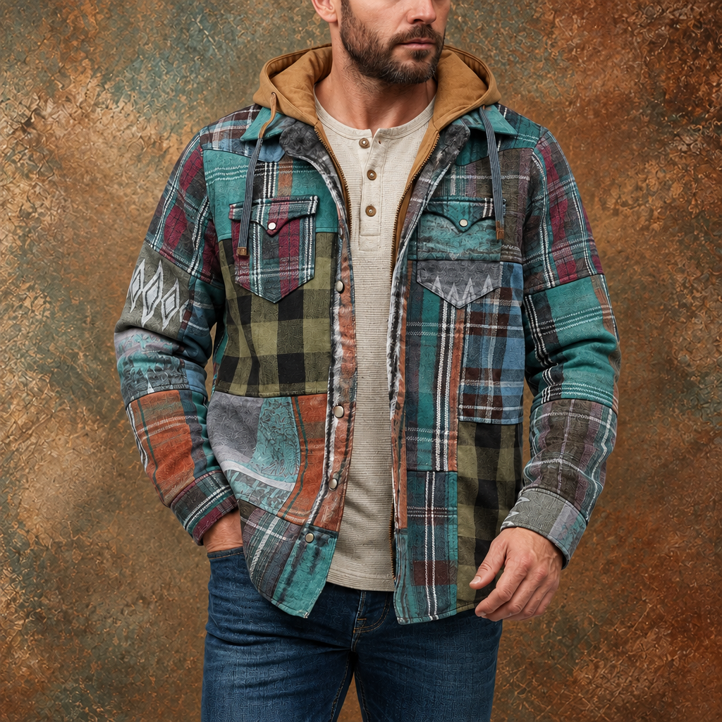 Men's Knitted Vest with Deer Embroidery