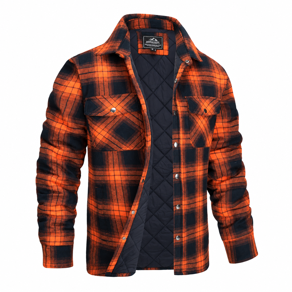 Douglas™ | Blouson aviateur en flanelle à carreaux doublé matelassé