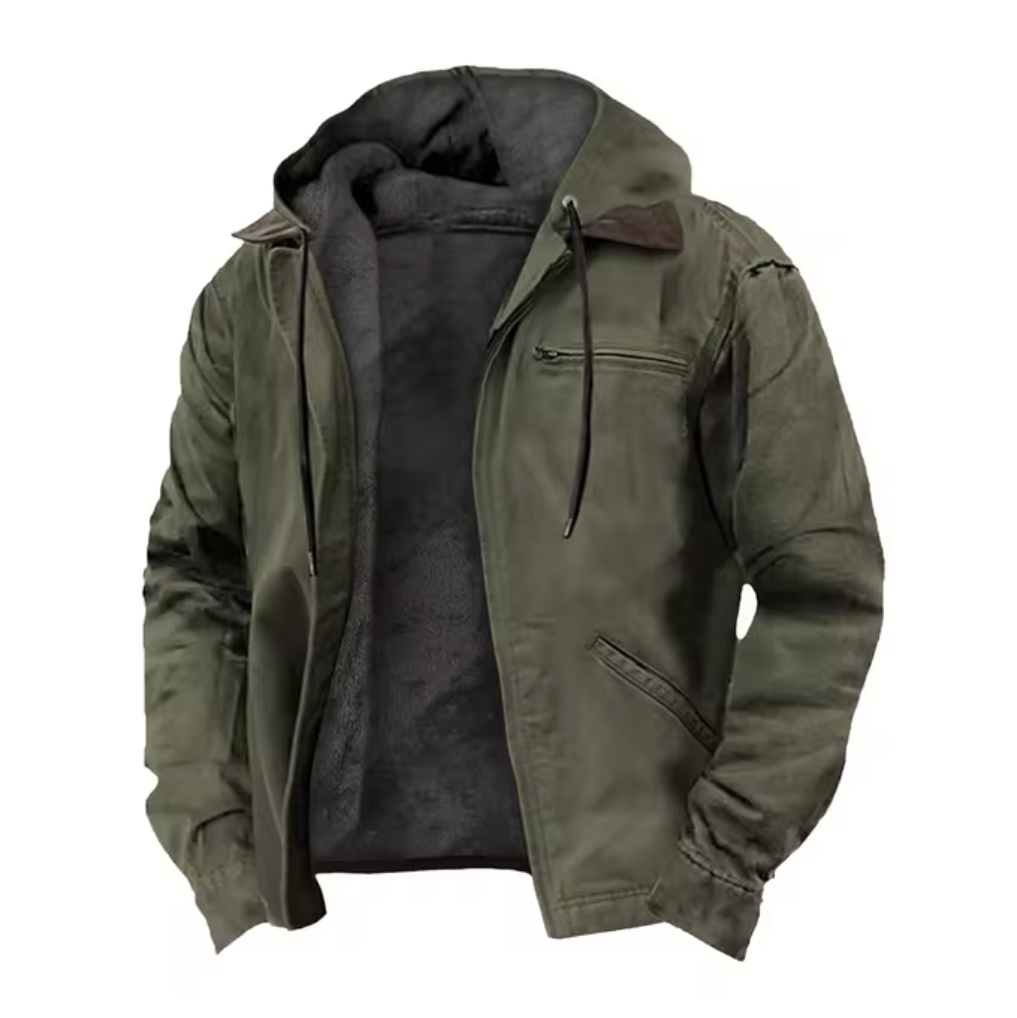 Isak™ | Warm Fleece Lined Hooded Vintage Jacket