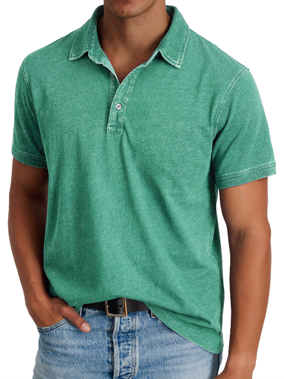 Men's Classic Polo with Button Placket