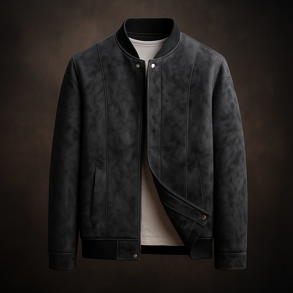 Brian™ | Classic Suede-Look Bomber Jacket