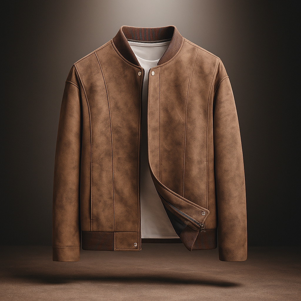 Brian™ | Classic Suede-Look Bomber Jacket