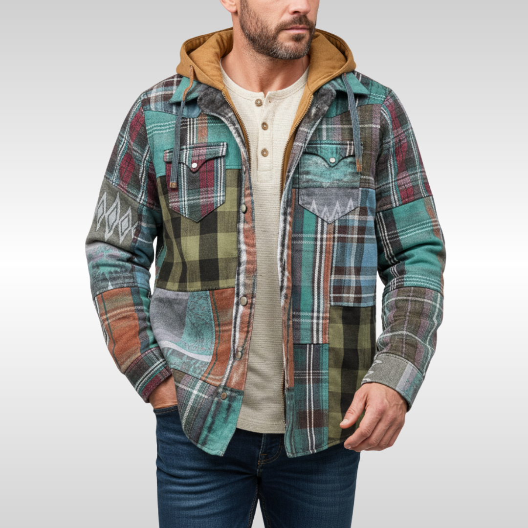 Men's Plaid Padded Jacket