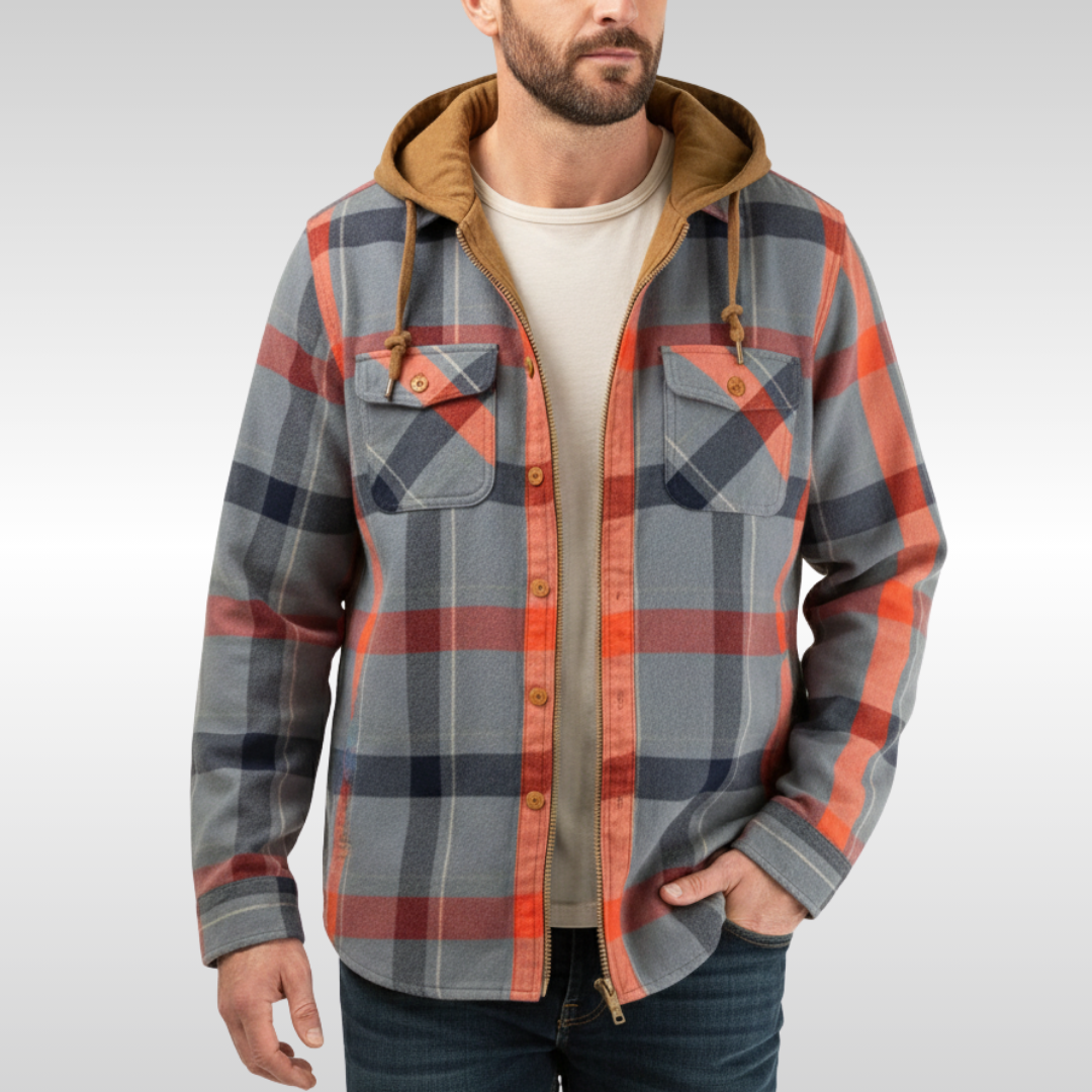 Men's Plaid Padded Jacket