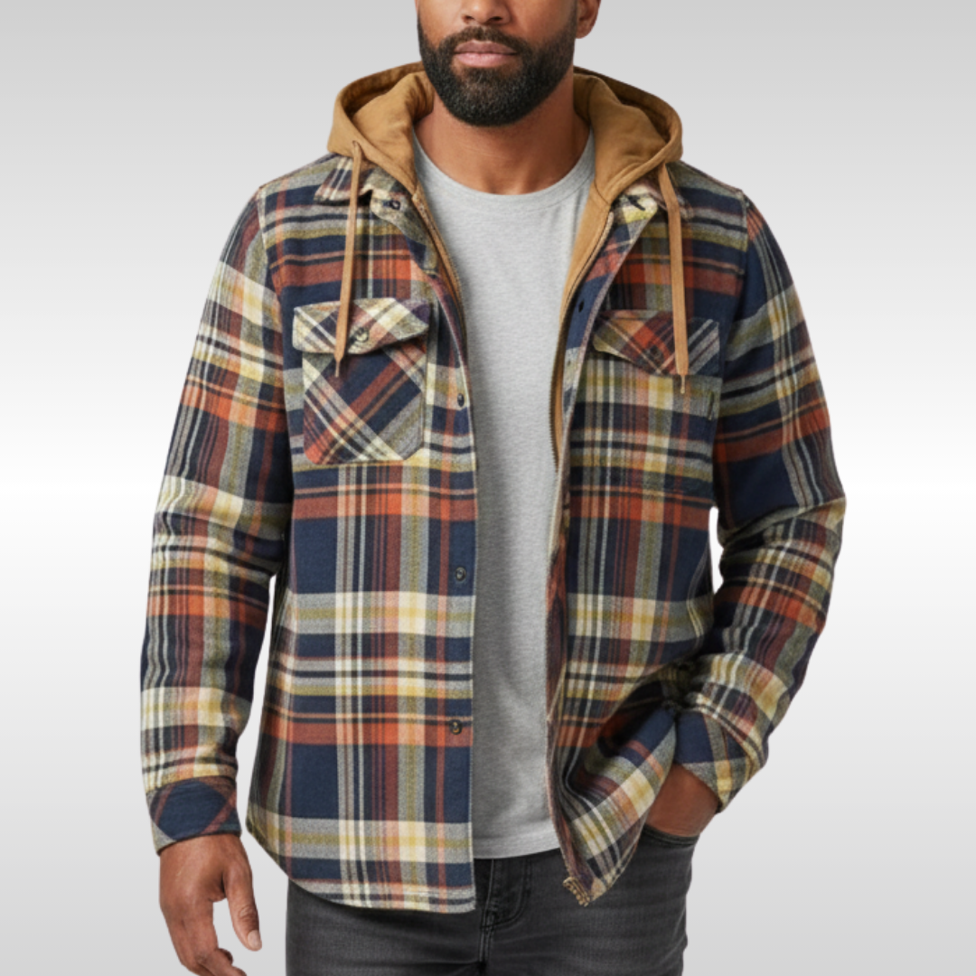 Men's Plaid Padded Jacket