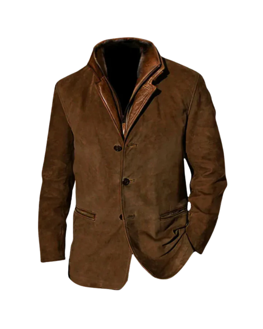 Arthur™ | Vintage Suede-Look Layered Blazer Jacket