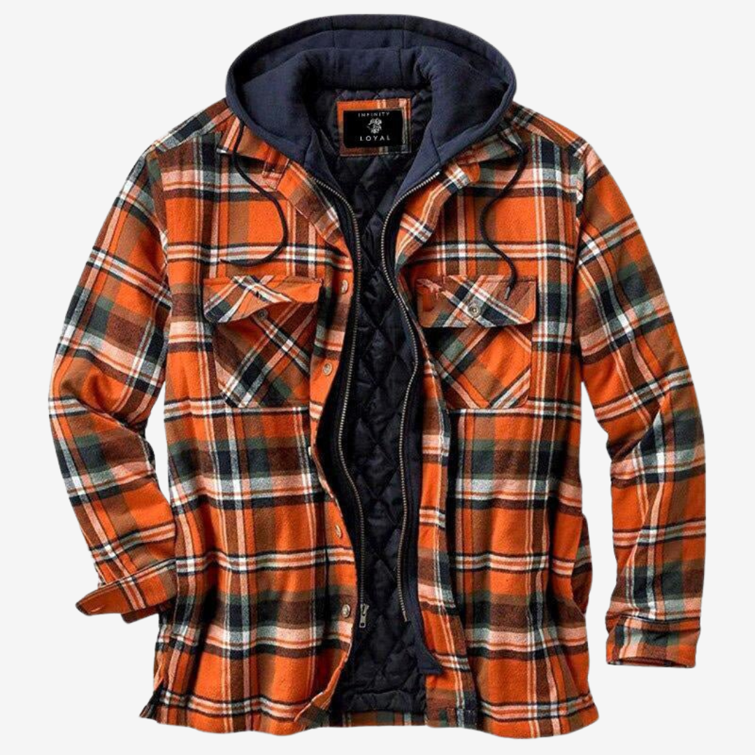 Henry™ | Warm Vintage Flannel Hooded Jacket