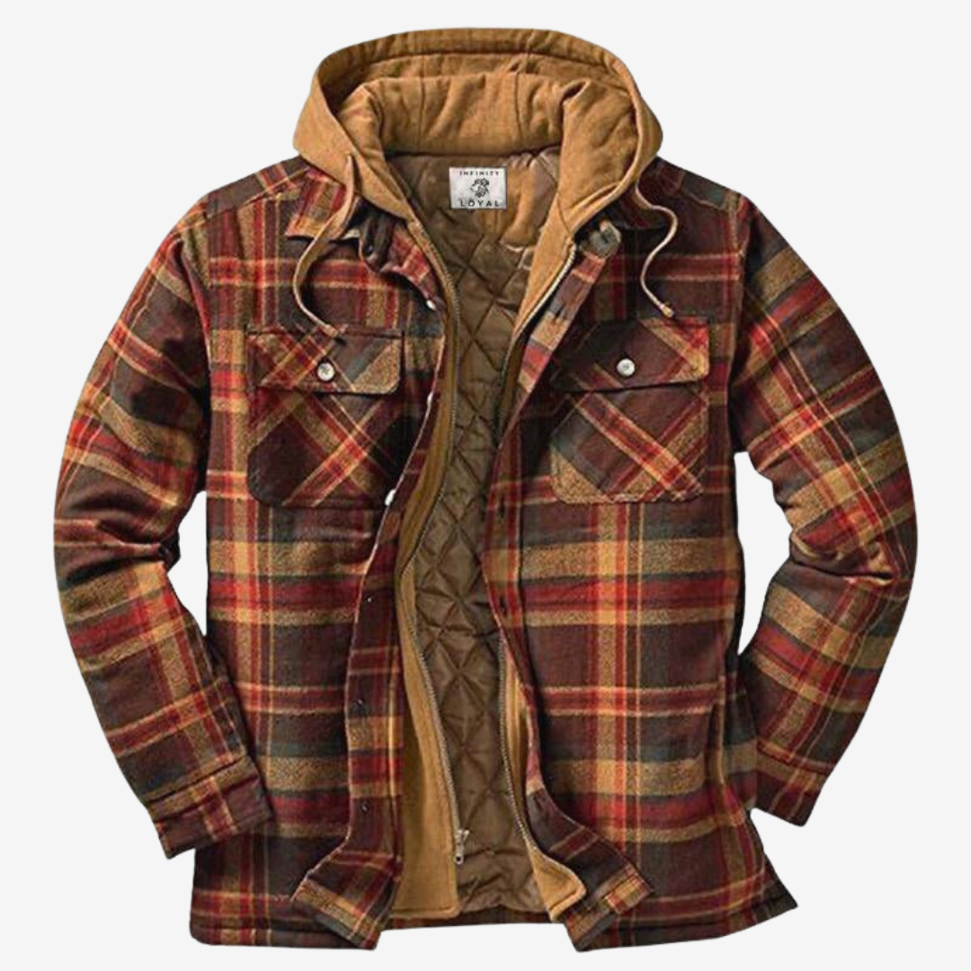 Henry™ | Warm Vintage Flannel Hooded Jacket