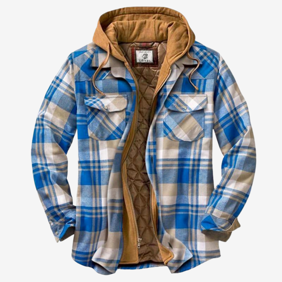 Henry™ | Warm Vintage Flannel Hooded Jacket