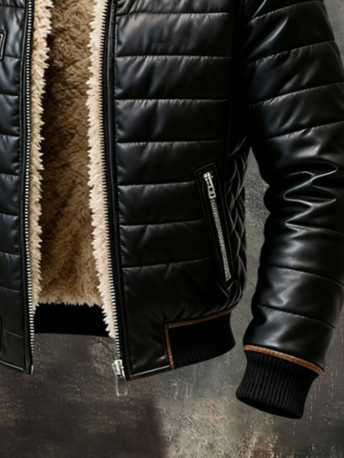 Veste raffinée à col montant