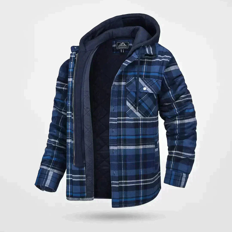 Garrett™ | Warm Plaid Flannel Hooded Jacket