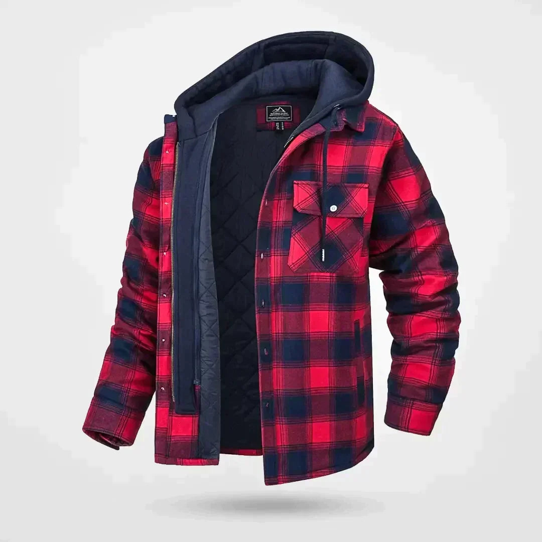 Garrett™ | Warm Plaid Flannel Hooded Jacket