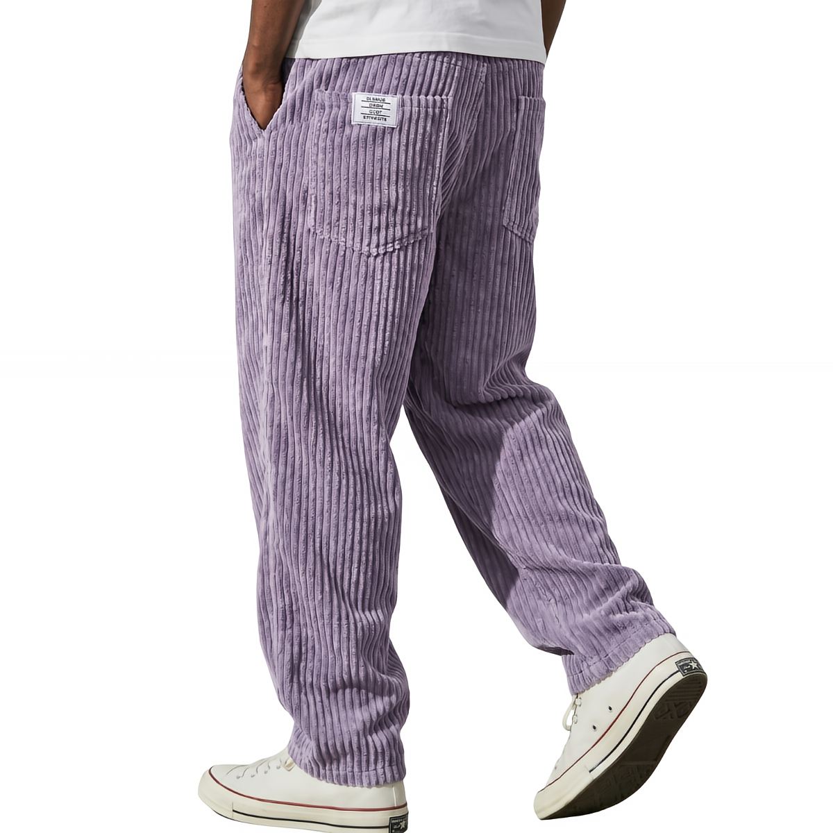 Men's Elastic Waist Corduroy Pants