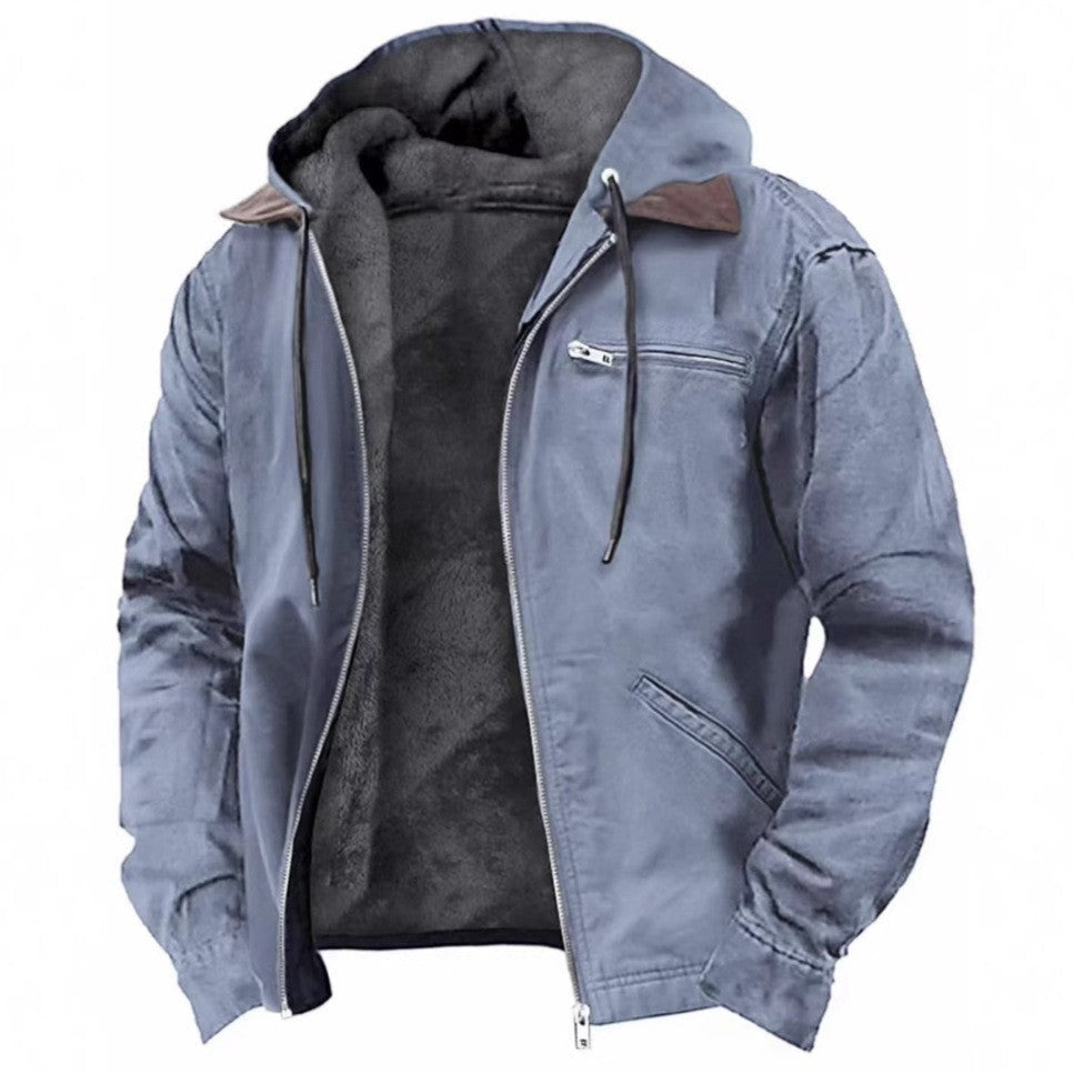 Isak™ | Warm Fleece Lined Hooded Vintage Jacket