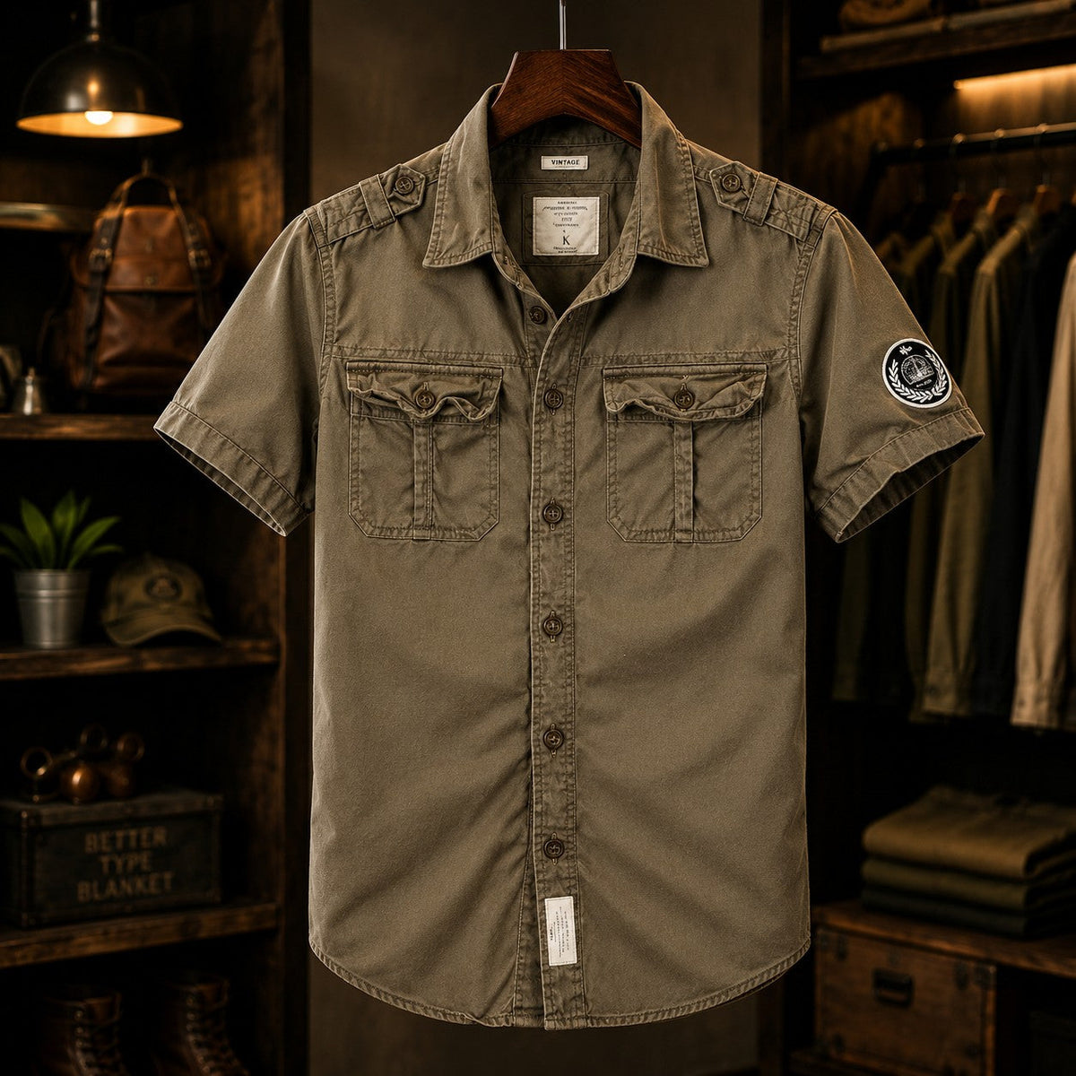 Short Sleeve Camo Utility Shirt