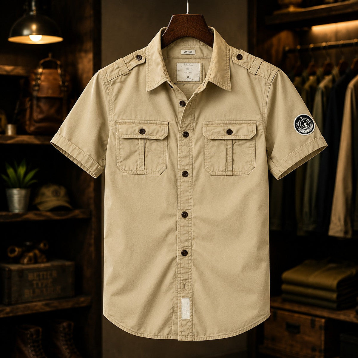 Short Sleeve Camo Utility Shirt