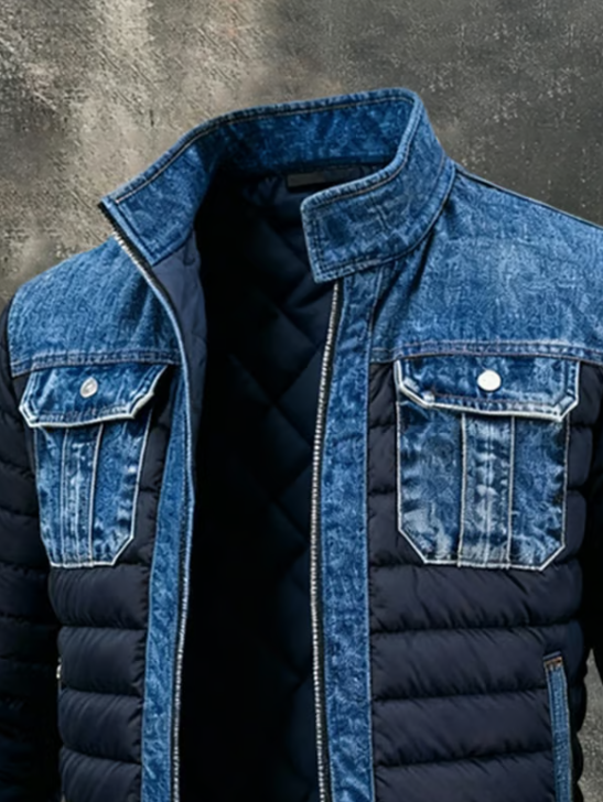 Quilted Denim Hybrid Jacket