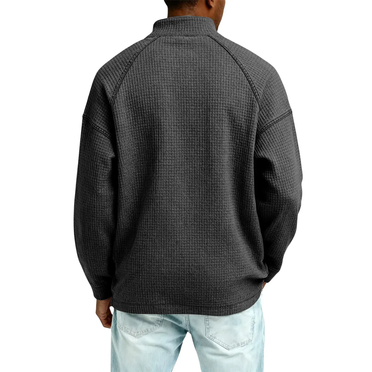 Waffle-Knit Men's Sweatshirt