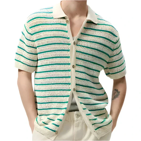 Button-Front Knit Shirt