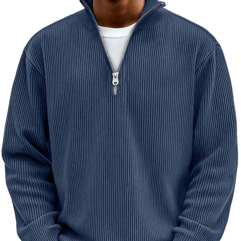 Men's Ribbed Half-Zip Pullover