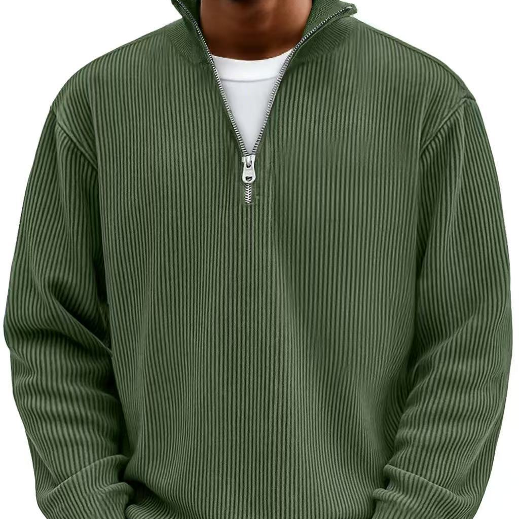 Men's Ribbed Half-Zip Pullover
