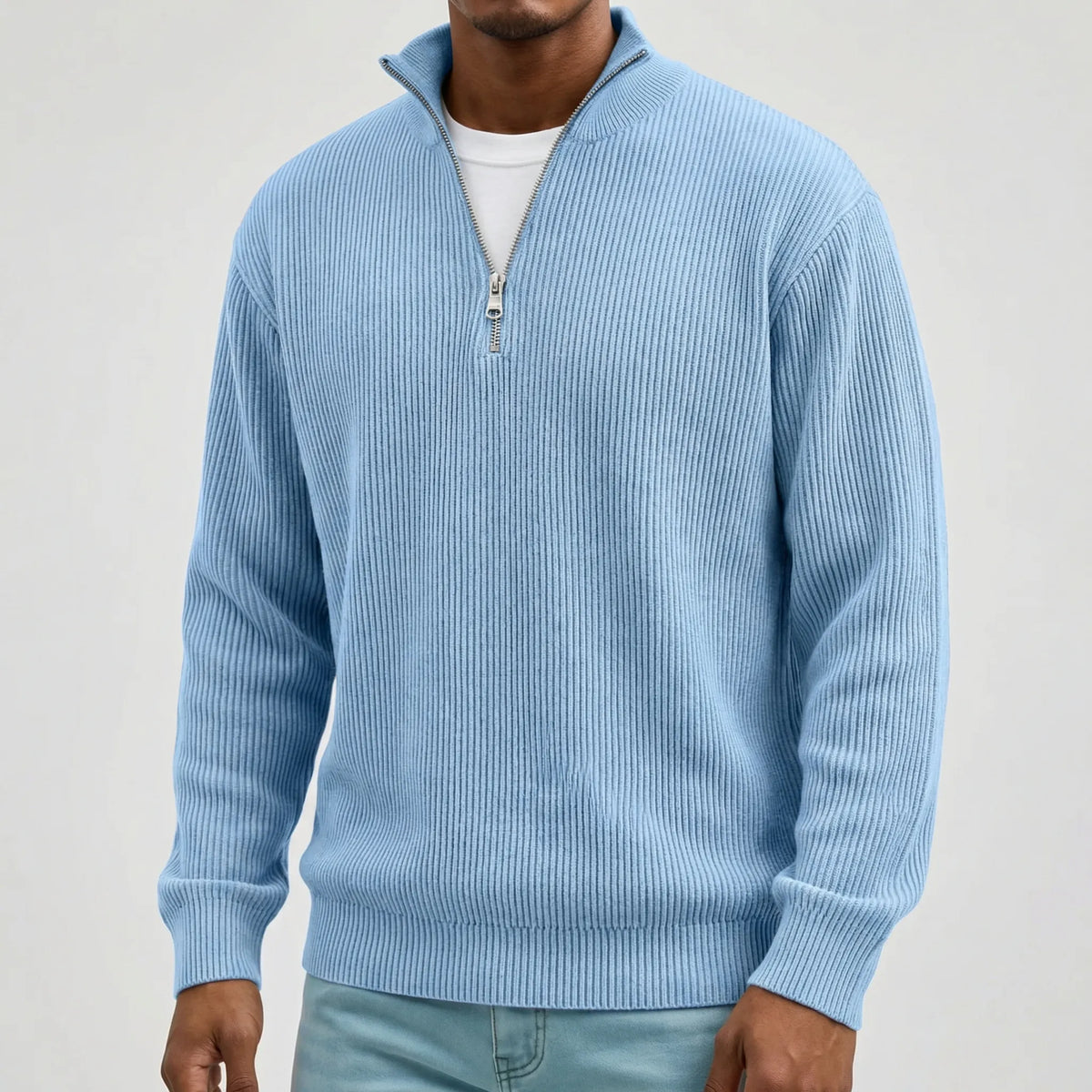 Men's Ribbed Half-Zip Pullover