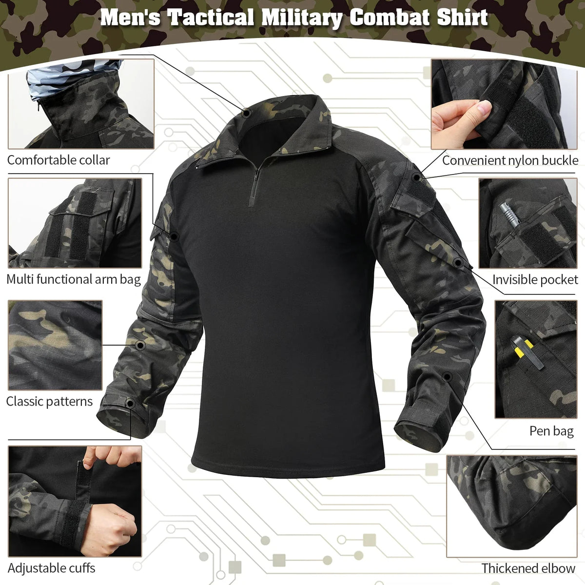 Chemise de combat tactique G3 avec poches