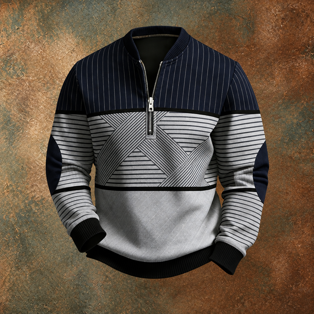 Blouson de motard en cuir classique pour homme