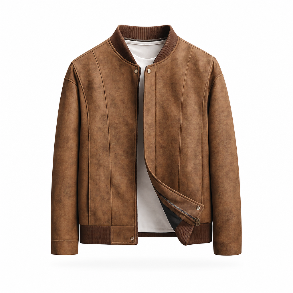 Brian™ | Blouson aviateur classique effet suède