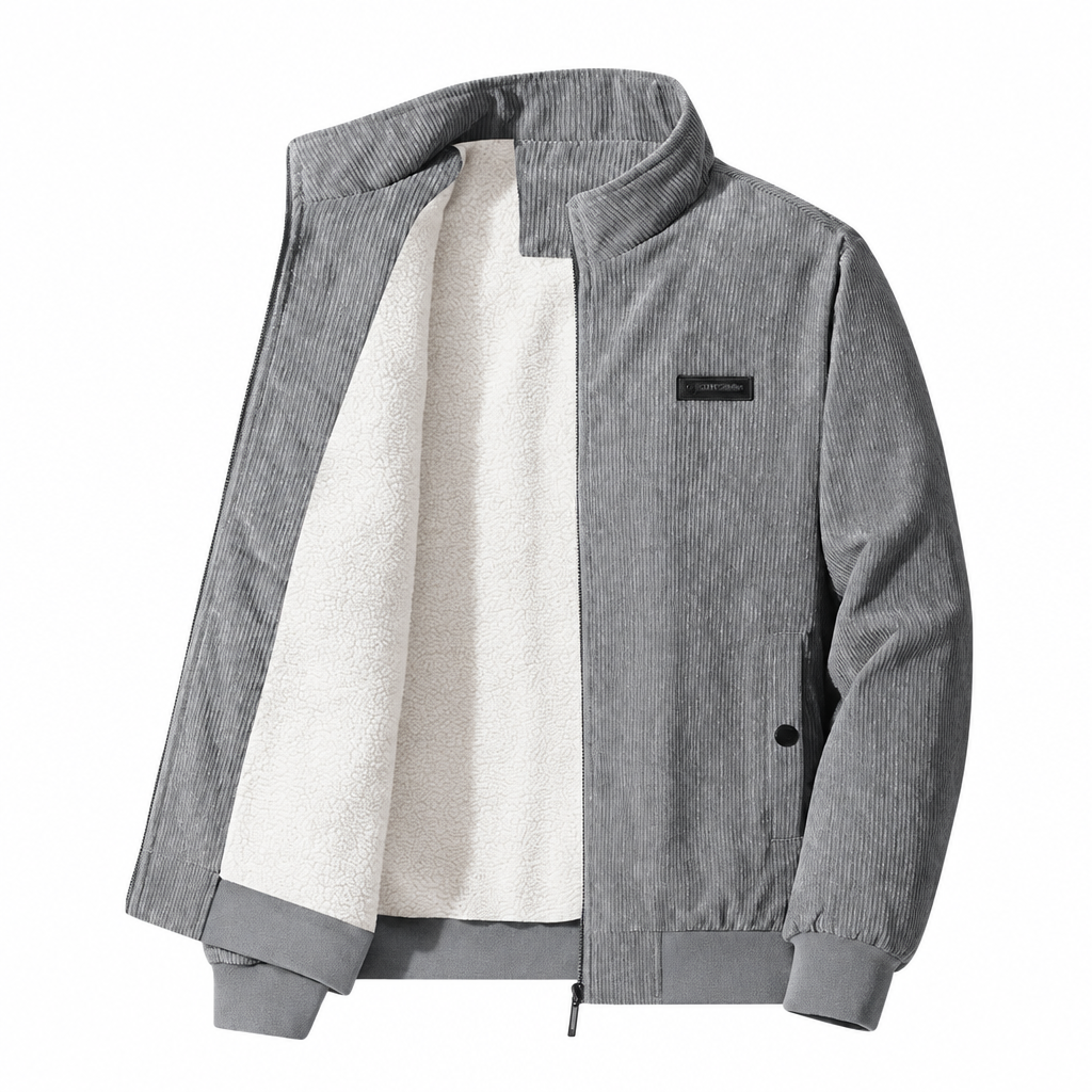 Carl™ | Blouson classique chaud en velours côtelé doublé de molleton